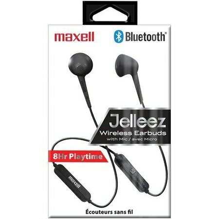 MAXELL EARBUD, WIRELESS, JELLEEZ, BK MAX198018